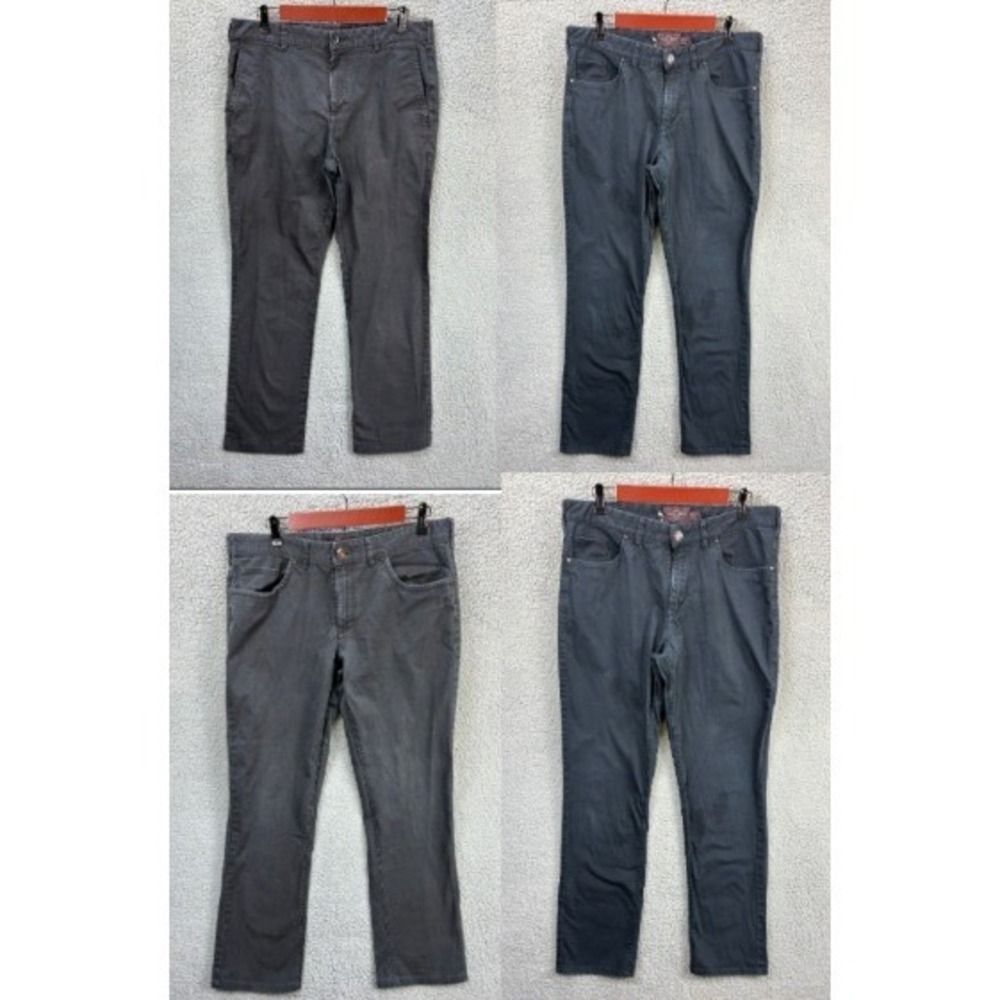 Black Brown 1826 Straight Leg Pants Mens 34x32 Multicolor Stretch Chino Lot 4